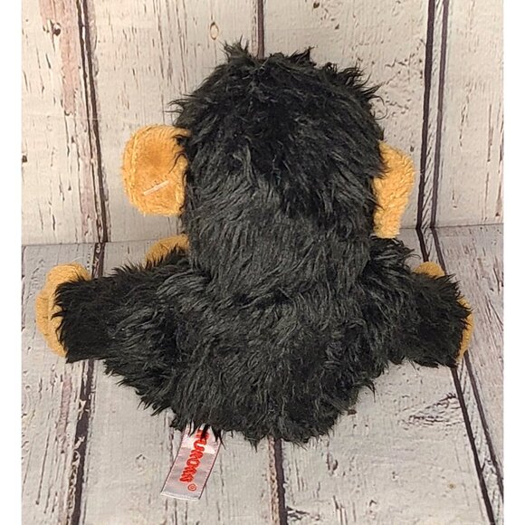 8" Vintage Aurora Baby Chimpanzee Monkey Plush Stuffed Animal Black & Brown - Picture 2 of 3